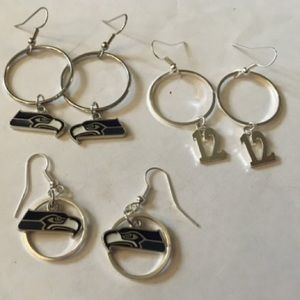 Handmade Seahawk earrings